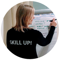 Tea writing on a whiteboard